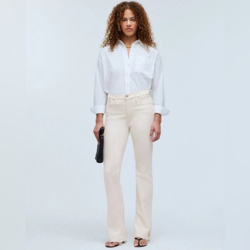 Madewell Women’s Kick Out Full-Length Jeans Raw Hem Vintage Canvas Size 26 NWT